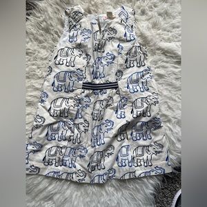 Crewcuts Ivory Elephant Dress